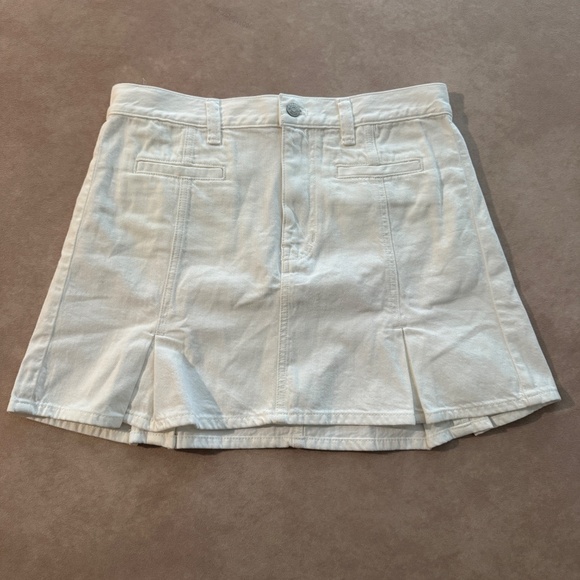 Madewell Denim Pleated Mini Skirt in Tile White • size 28 • NWT • NQ808 • white - Picture 13 of 13